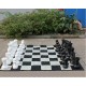 Šachy zahradní plastové MIDI, sada včetně nylonové šachovnice